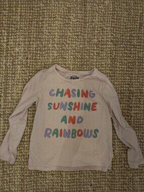 OshKosh B'gosh Light Pink Long-Sleeve Tee with Multicolor Lettering